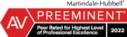 Martindale-Hubbell | AV Preeminent | Peer Rated for Highest Level of Professional Excellence | 2022